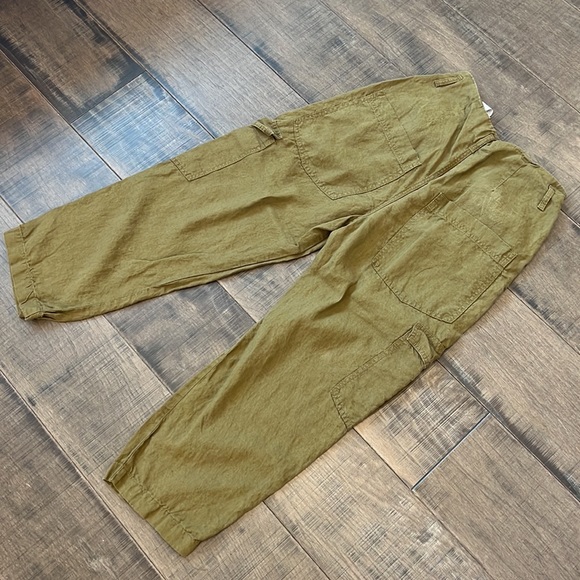 ZARA 100% LINEN CARGO OANTS SIZE S HIGH WAISTED - Picture 9 of 16